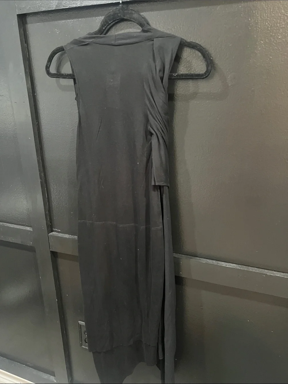 NWT | Helmut Lang Black Draped Asymmetrical Dress | Size Medium - Picture 8 of 8